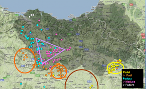 Mapa de los paúles Palude_tH