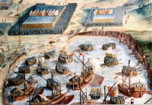 Intervención decisiva de Miguel de Oquendo en la batalla de la Isla Terceira (1582)